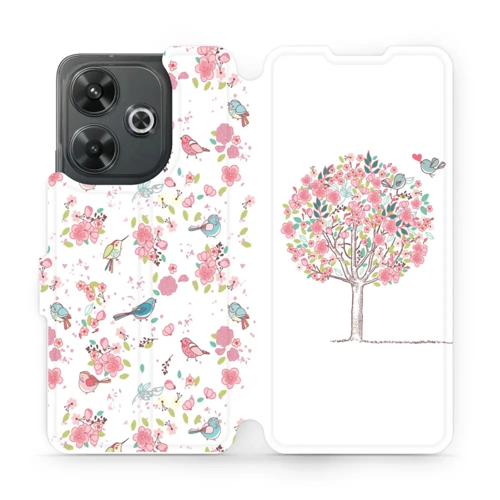 Etui z klapką do Xiaomi Redmi 13 4G, Mobiwear Book, różowy gaj