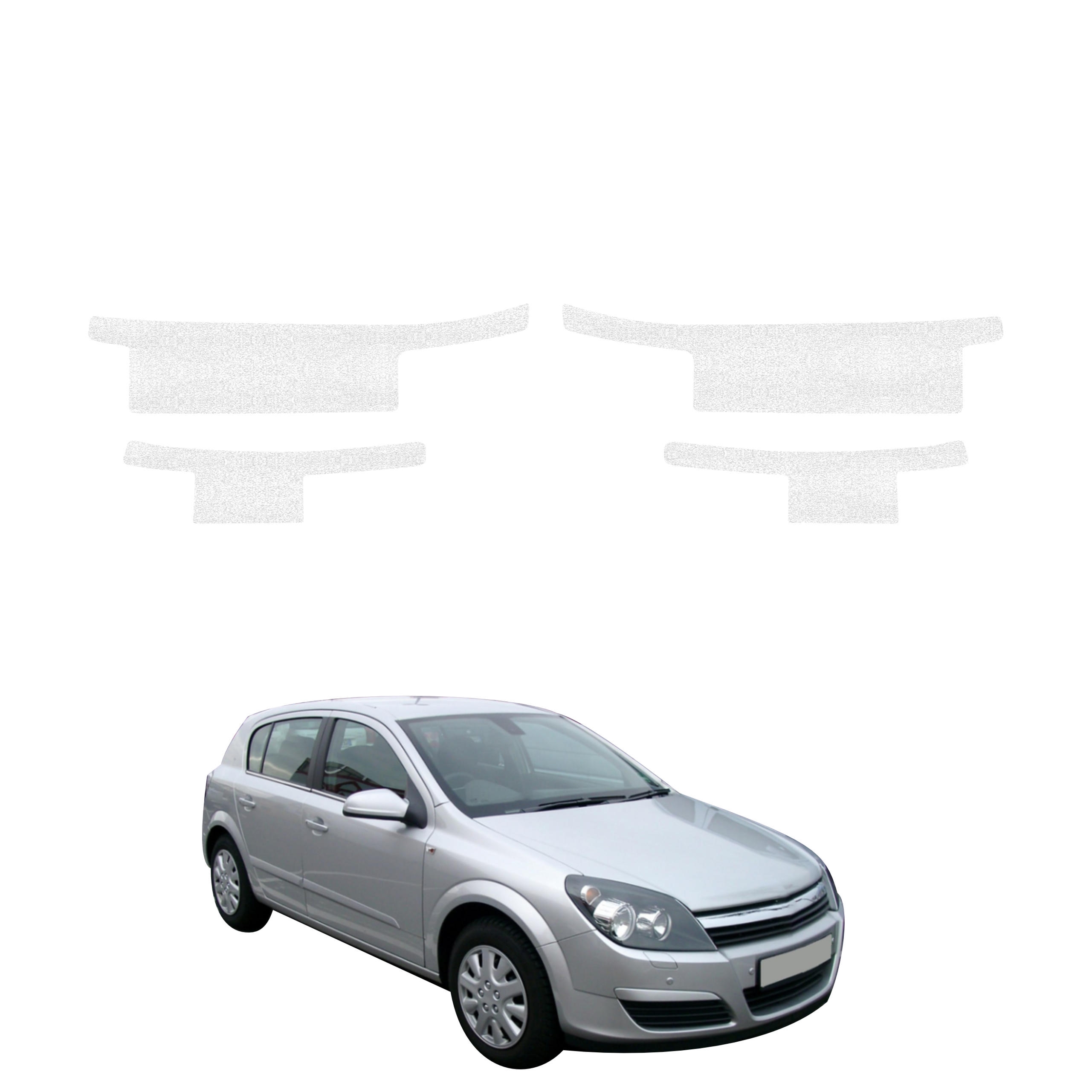 4w1 Biała powłoka techniczna Grizz Protector na progi Opel Astra H Hatchback 5D (2004-2014)