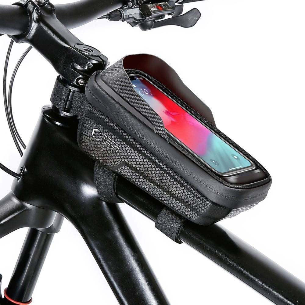 Image of Uchwyt rowerowy, sakwa, torba na ramę na telefon Tech-Protect V2 M, czarna