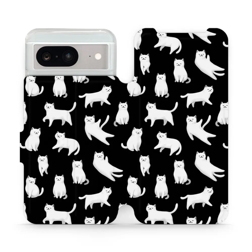 Etui z klapką do Google Pixel 8, Mobiwear Book, kotki luna