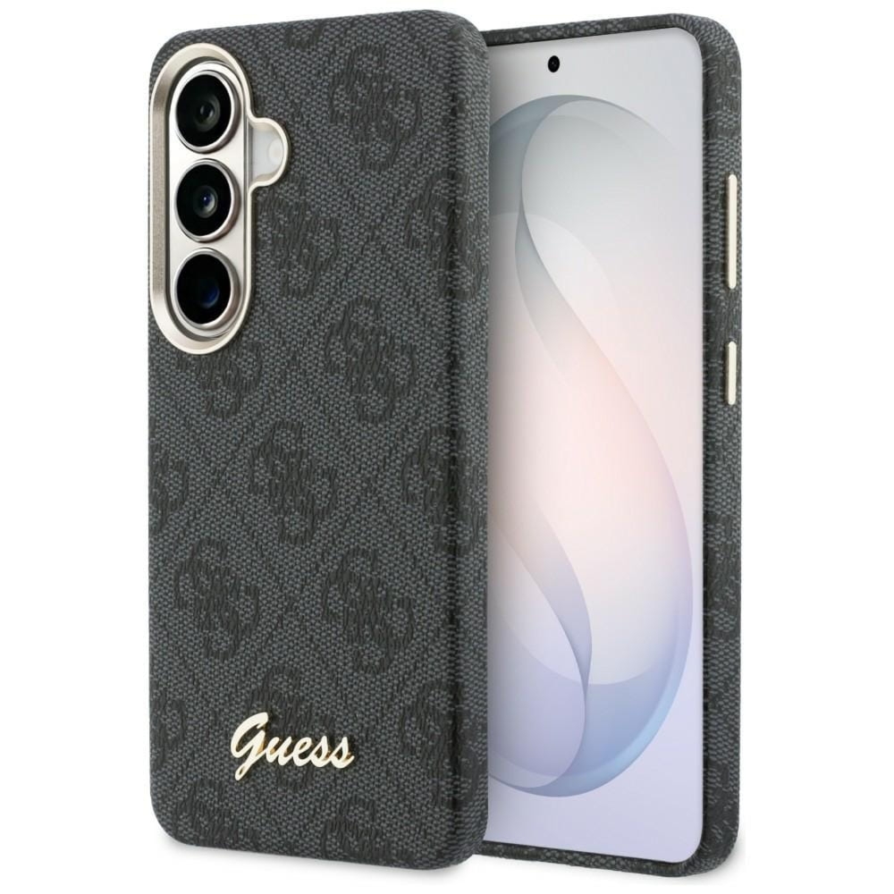Etui Guess Saffiano Classic Logo MagSafe do Galaxy S26, czarne Classic Logo Guess