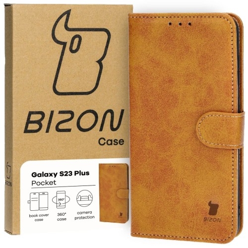 Image of Etui Bizon Case Pocket do Samsung Galaxy S23 Plus, brązowe