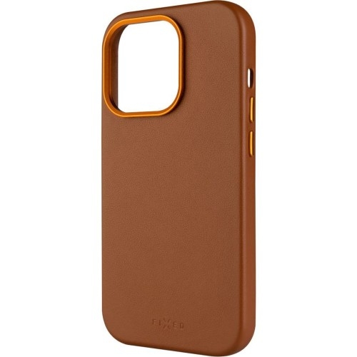 Image of Etui Fixed MagLeather do iPhone 14 Pro, brązowe