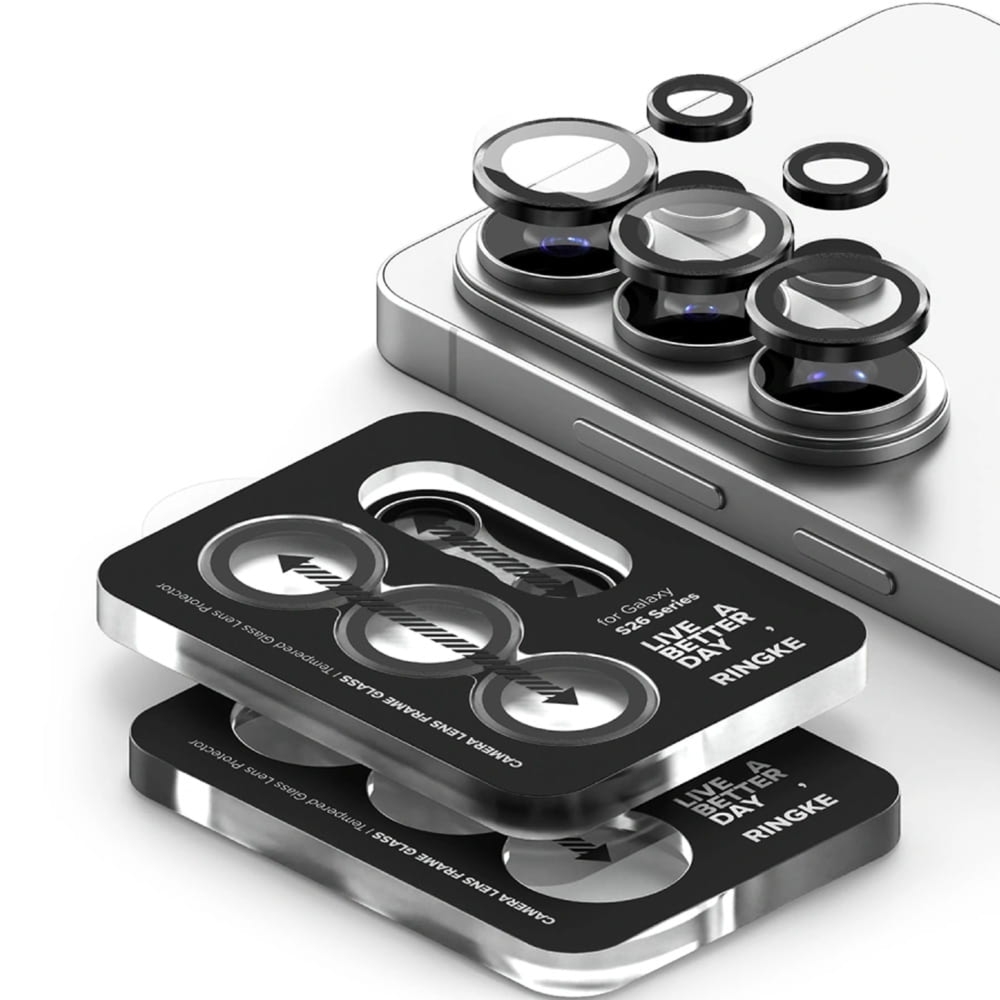 Nakładki na aparat Ringke Camera Lens Frame Glass do Galaxy S26 Ultra, czarne