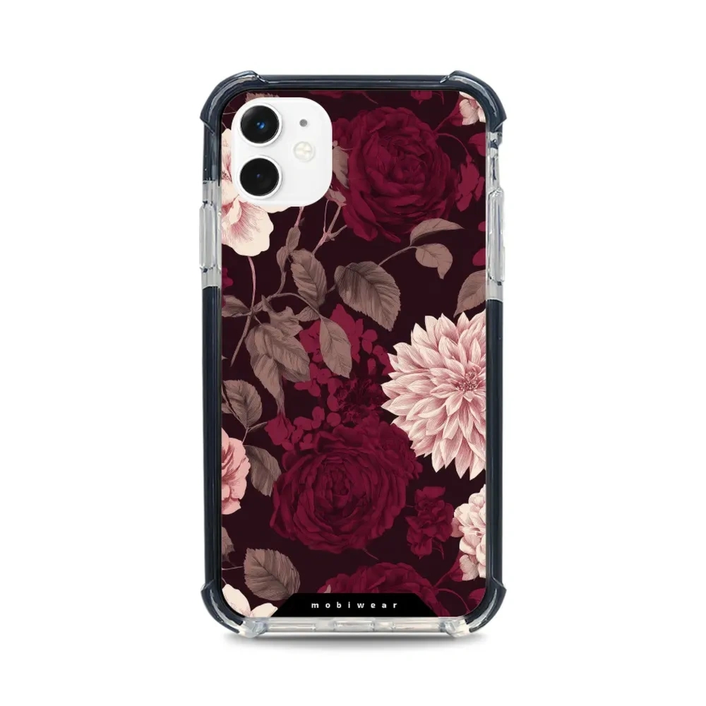 Etui ochronne do iPhone 11 do MagSafe, Mobiwear Elite Bumper, wino i dalie