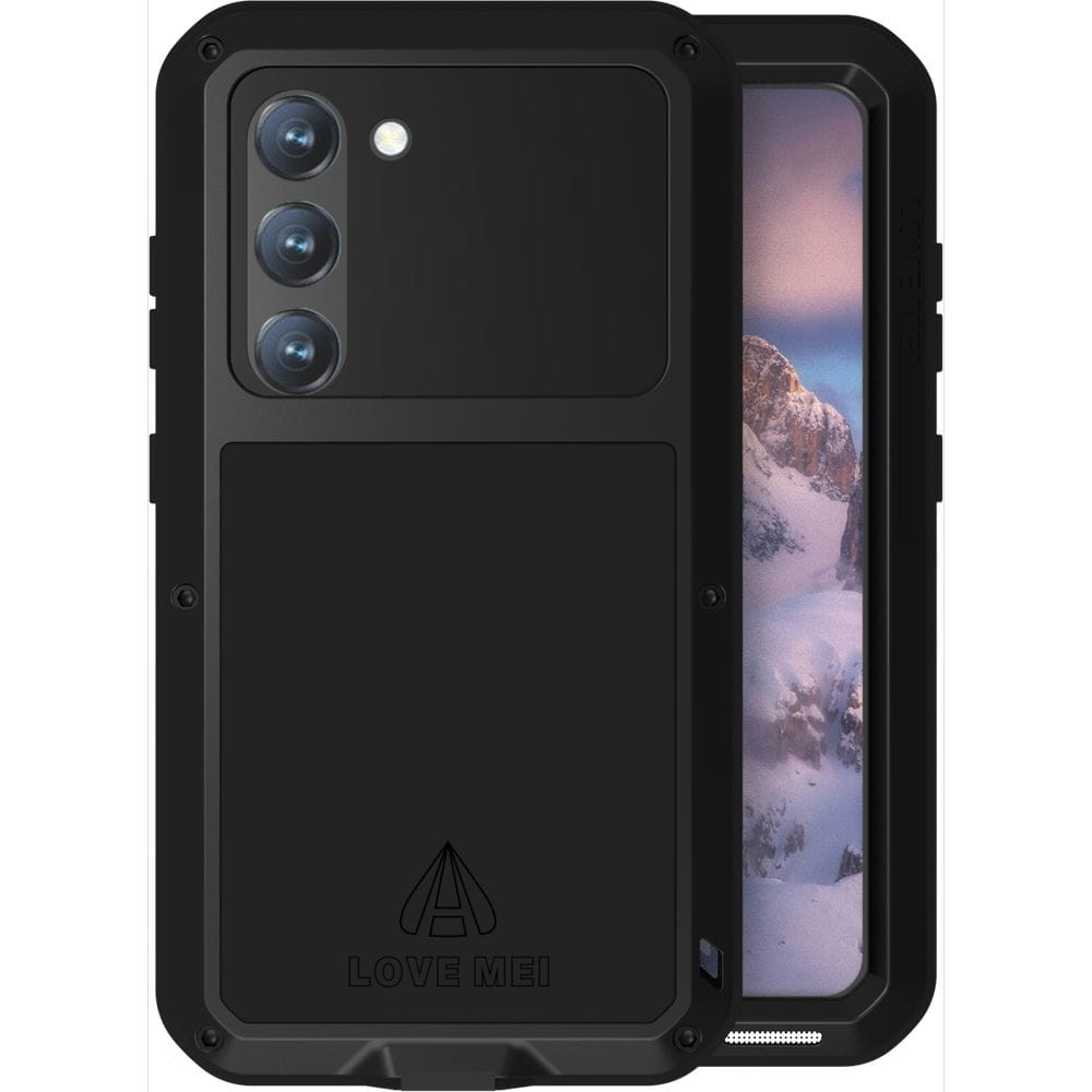 Image of Etui pancerne + szkło LOVE MEI Powerful do Galaxy S23, czarne