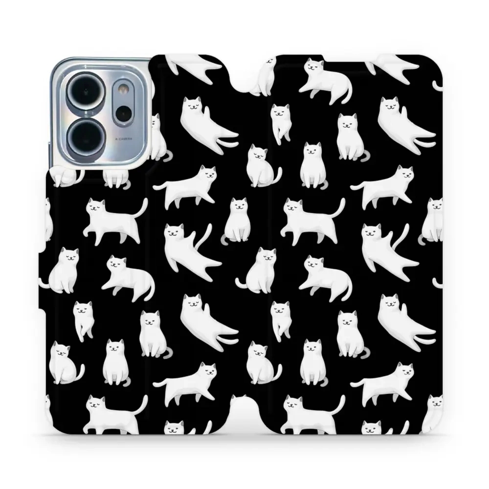 Etui z klapką do Oppo Reno 14 F, Mobiwear Book, kotki luna