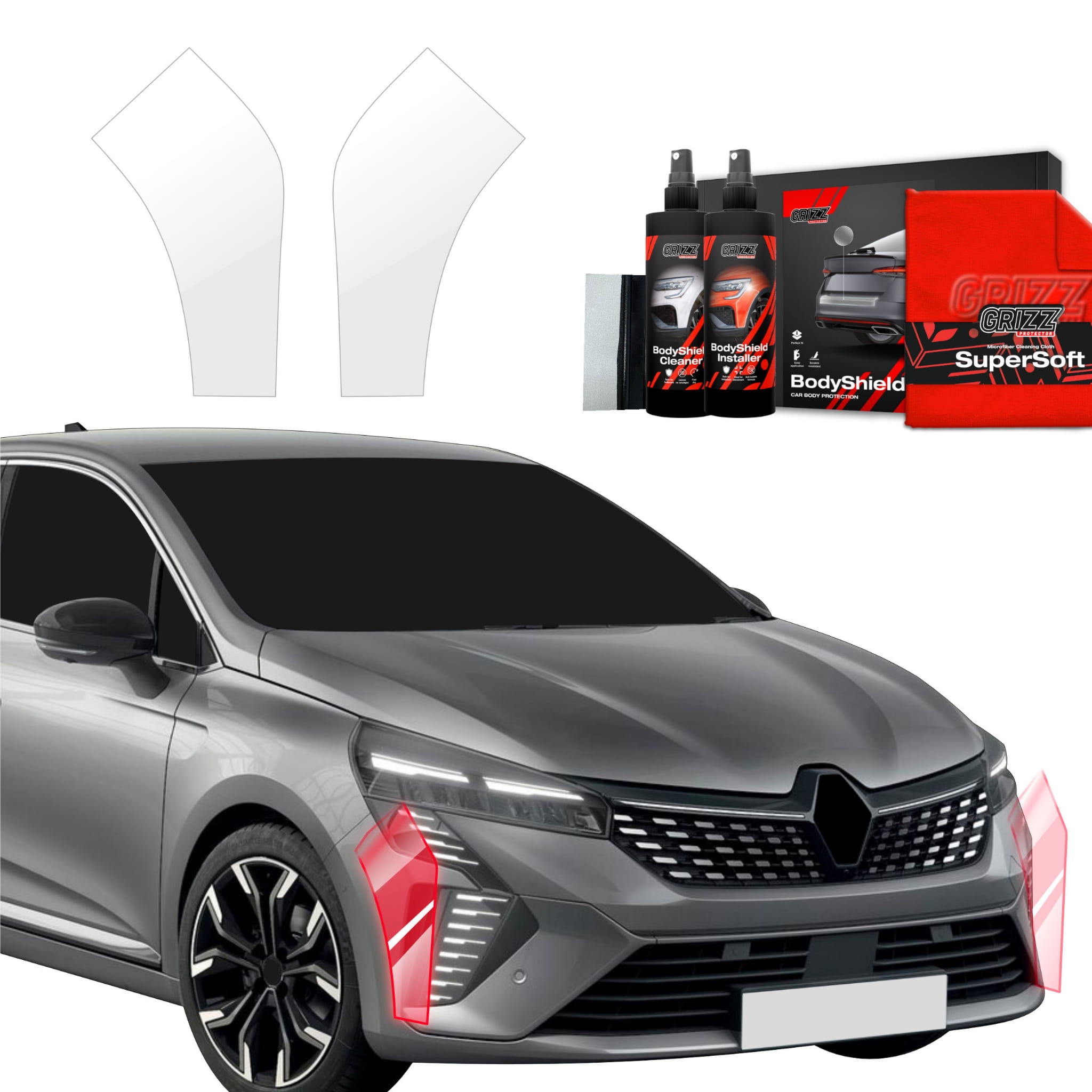 2w1 Folia ochronna na zderzak Grizz Protector do Renault Clio (2023-2024)
