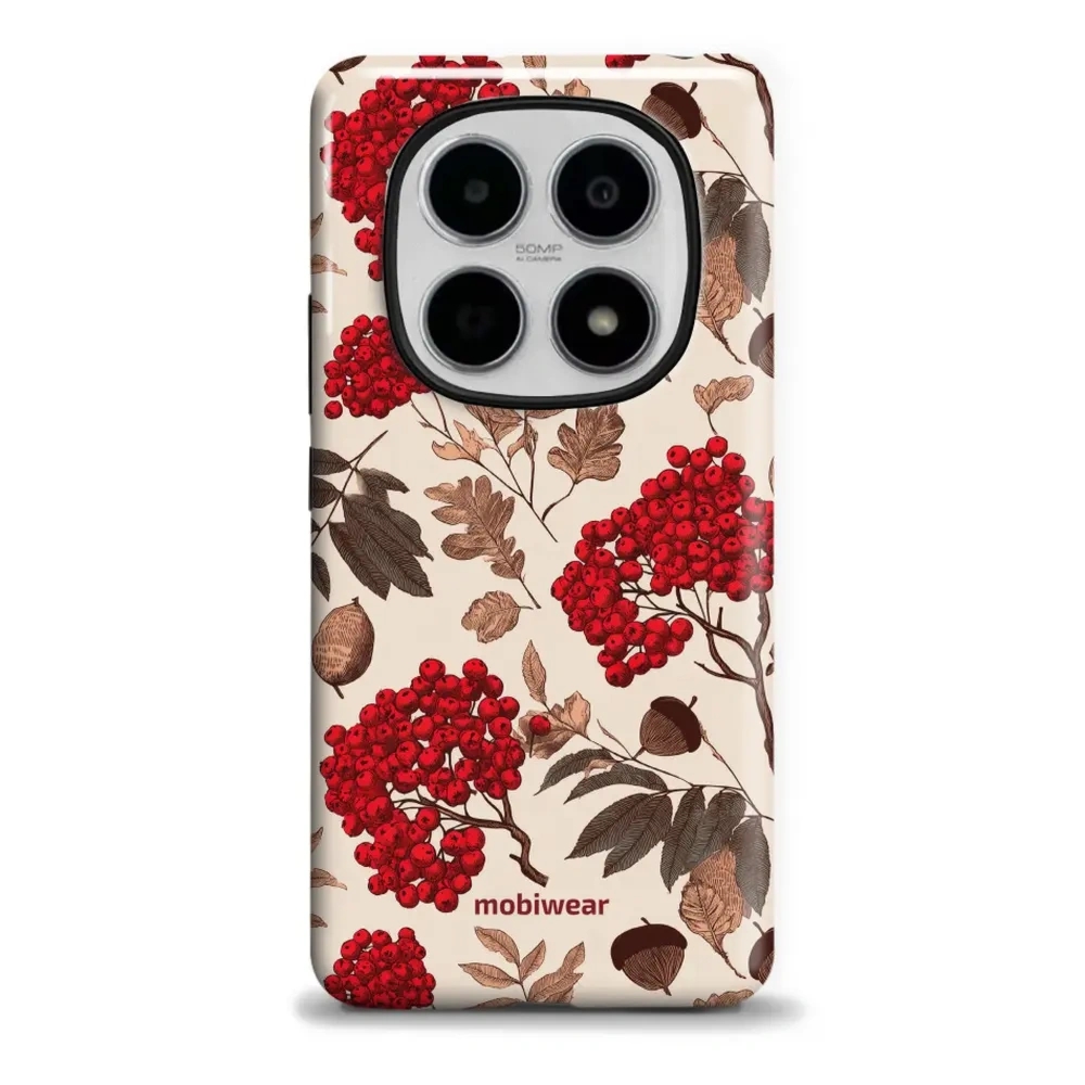 Etui ochronne do Xiaomi POCO M8 5G, Mobiwear Elite Pro, jarzębina na ecru