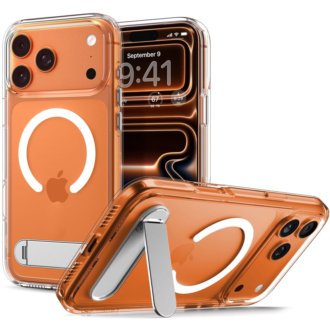 Etui Spigen Ultra Hybrid S Mag do MagSafe do iPhone 17 Pro Max, przezroczysto-białe