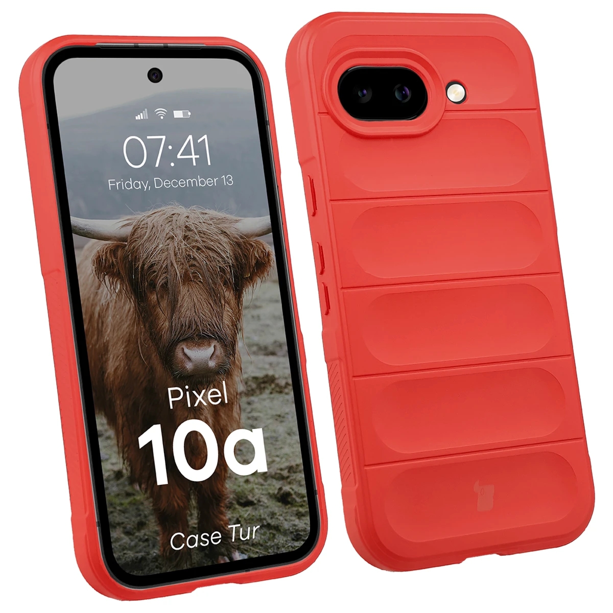 Pancerne etui Bizon Case Tur do Google Pixel 10a, czerwone