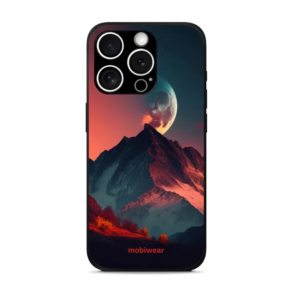 Etui ochronne do iPhone 15 Pro Max, Mobiwear Glossy Case, górski zmierzch