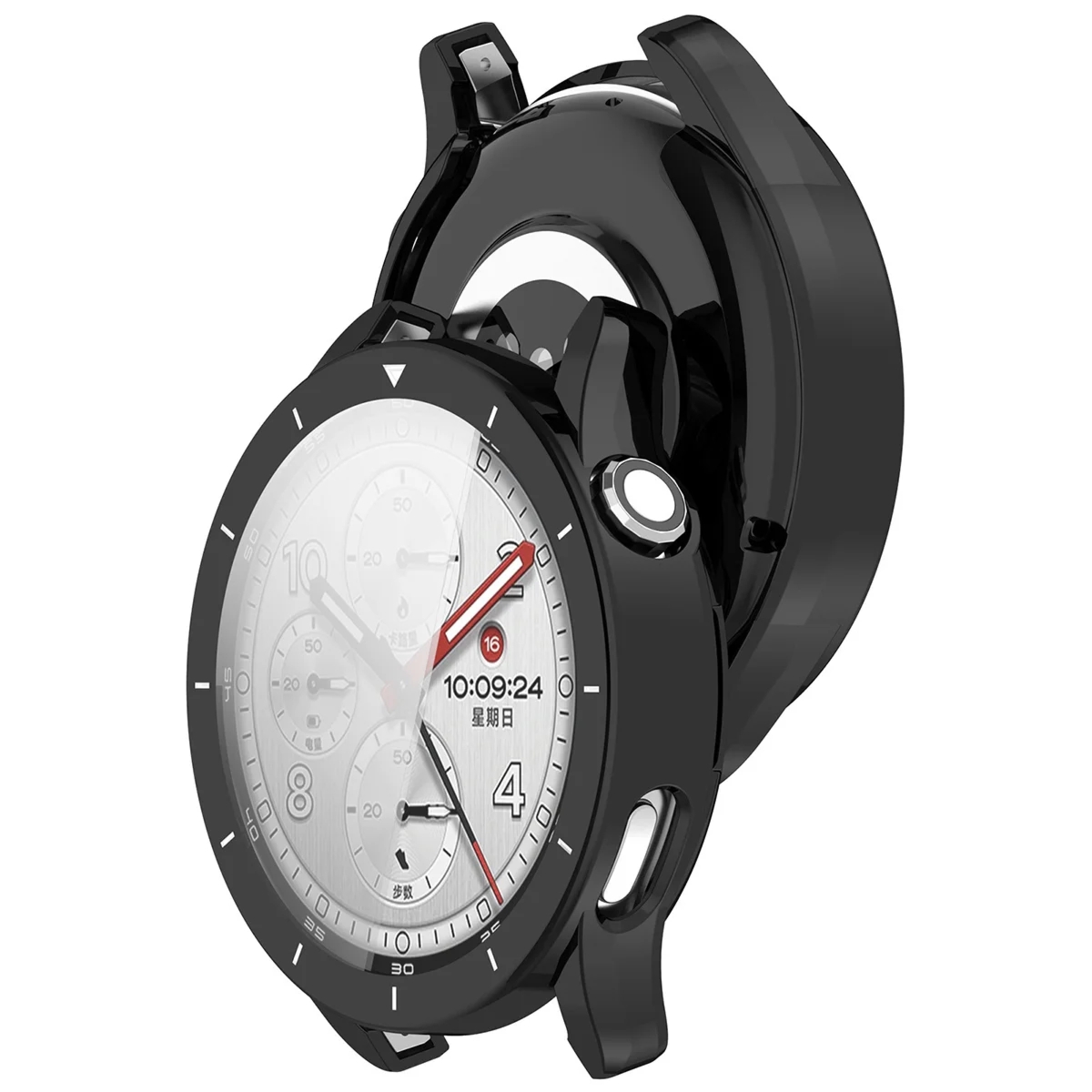 Etui z osłoną ekranu Bizon Case Watch Felipe do Xiaomi Watch S5, czarne