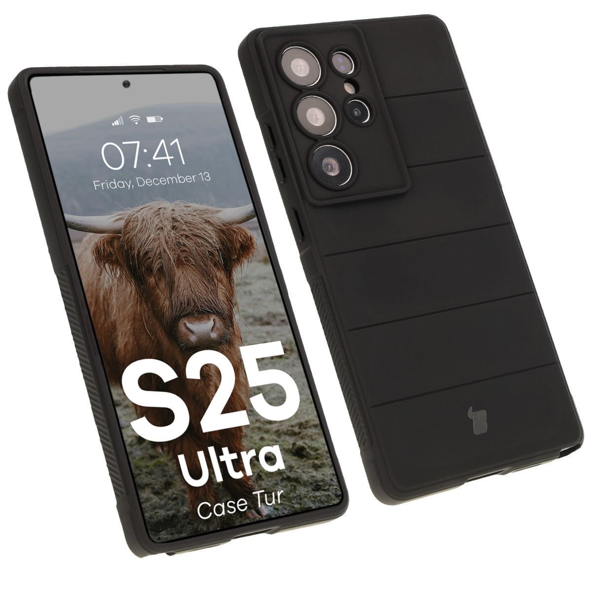 Pancerne etui Bizon Case Tur do Galaxy S25 Ultra, czarne