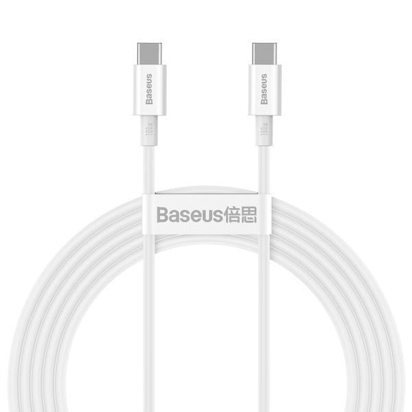 OUTLET: Kabel Baseus Superior 100W 5A USB-C do USB-C 2m, biały