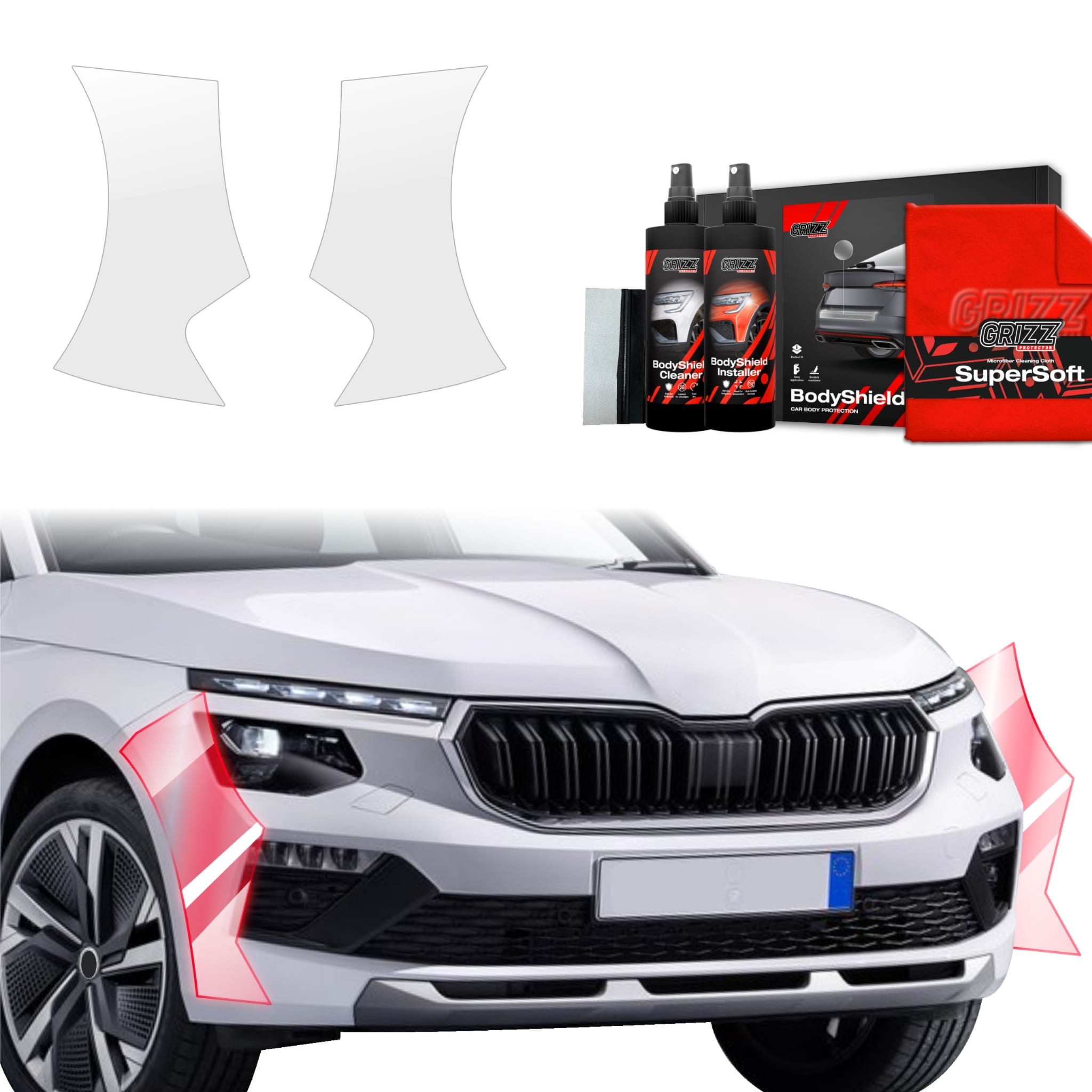 2w1 Folia ochronna Grizz Protector na zderzak do Skoda Kamiq (2024-2026)