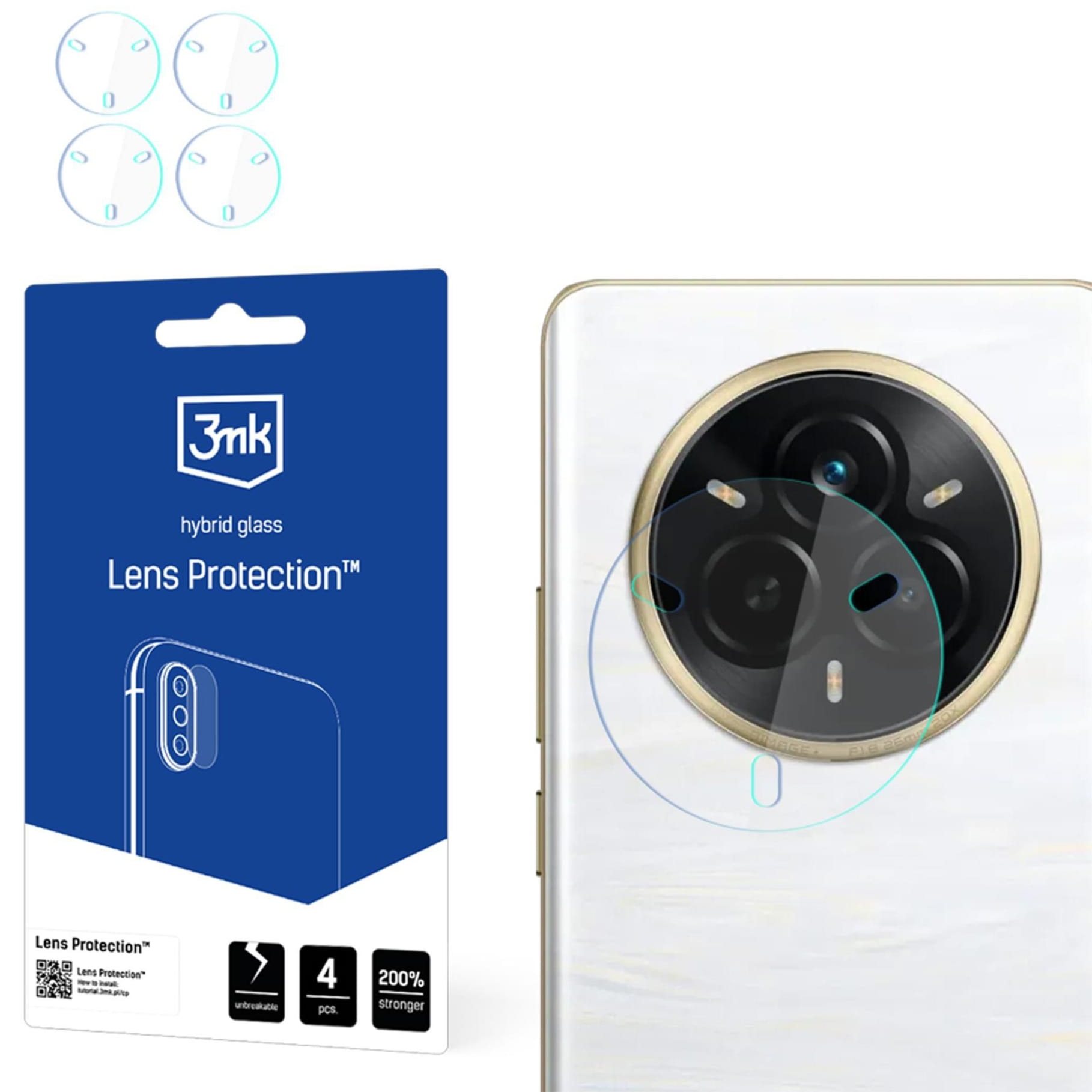 Osłona na aparat 3mk Lens Protection do Realme 14 Pro, 4 zestawy