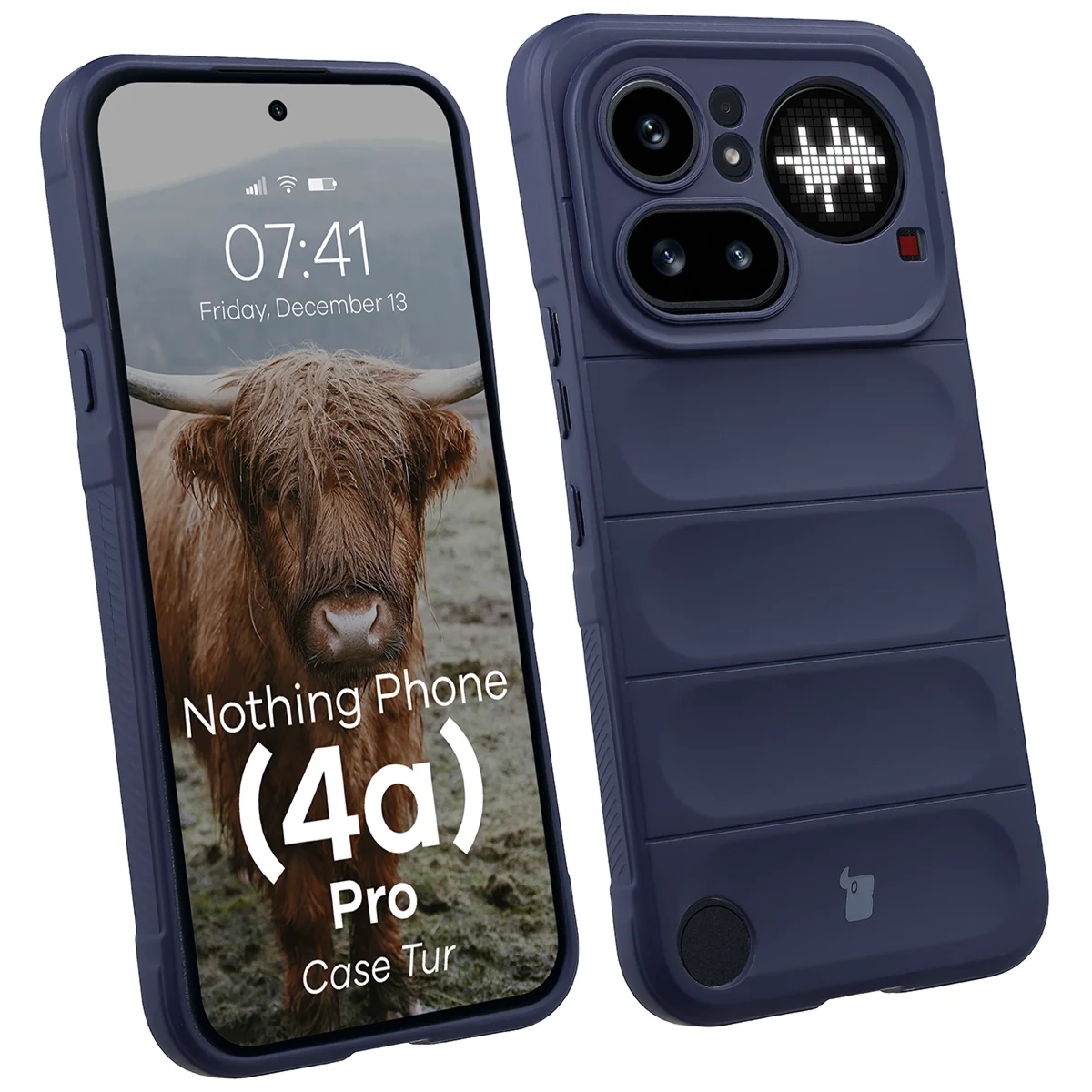 Pancerne etui Bizon Case Tur do Nothing Phone (4a) Pro, granatowe