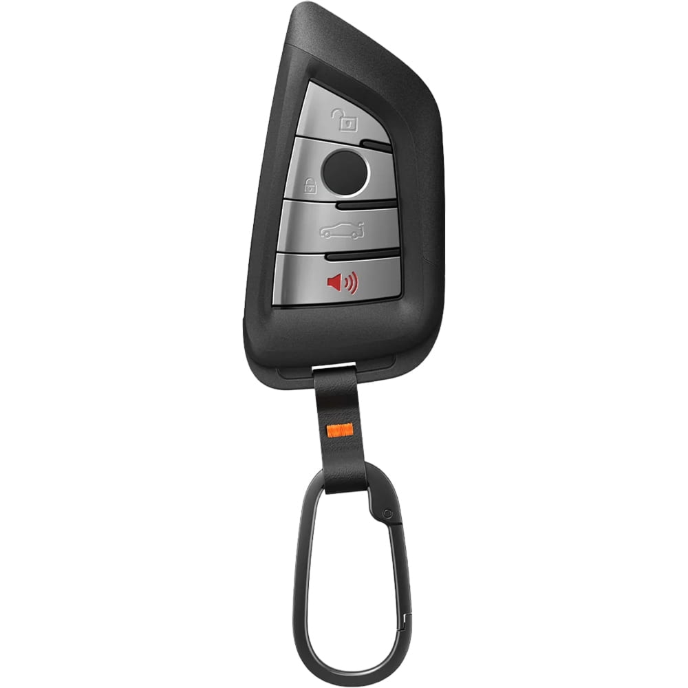 Etui na kluczyk samochodowy do BMW Smart Key G-Series, Spigen BK100 Key Fob Case, czarne z karbonowym akcentem