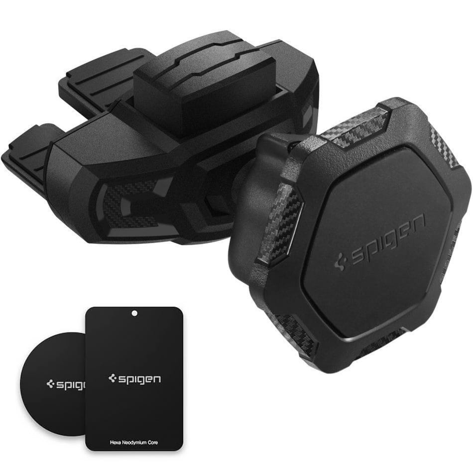 OUTLET: Uchwyt samochodowy Spigen Kuel QS24 magnetyczny do slotu CD, czarny