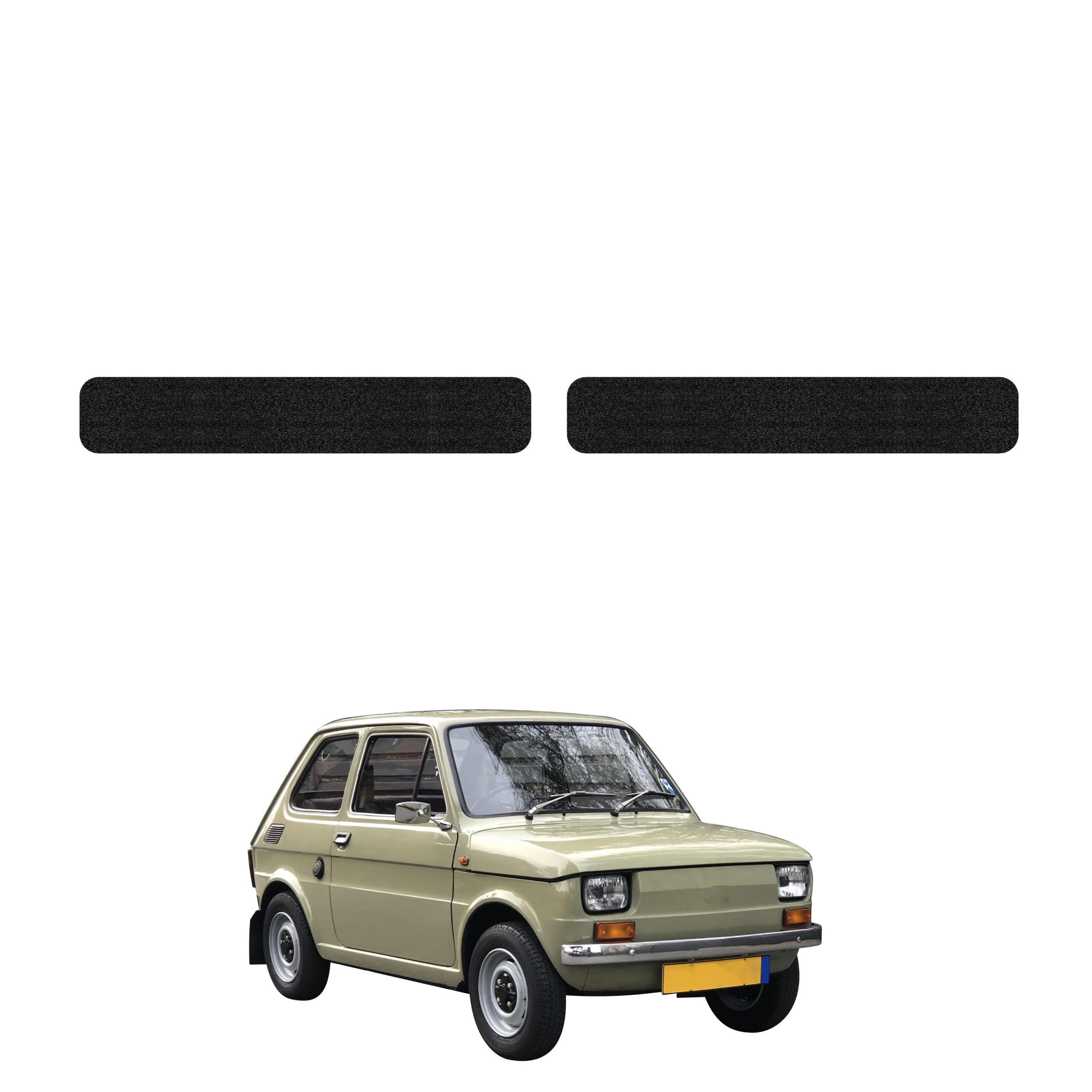 2w1 Czarna powłoka techniczna Grizz Protector na progi Fiat 126P (1972-2000)