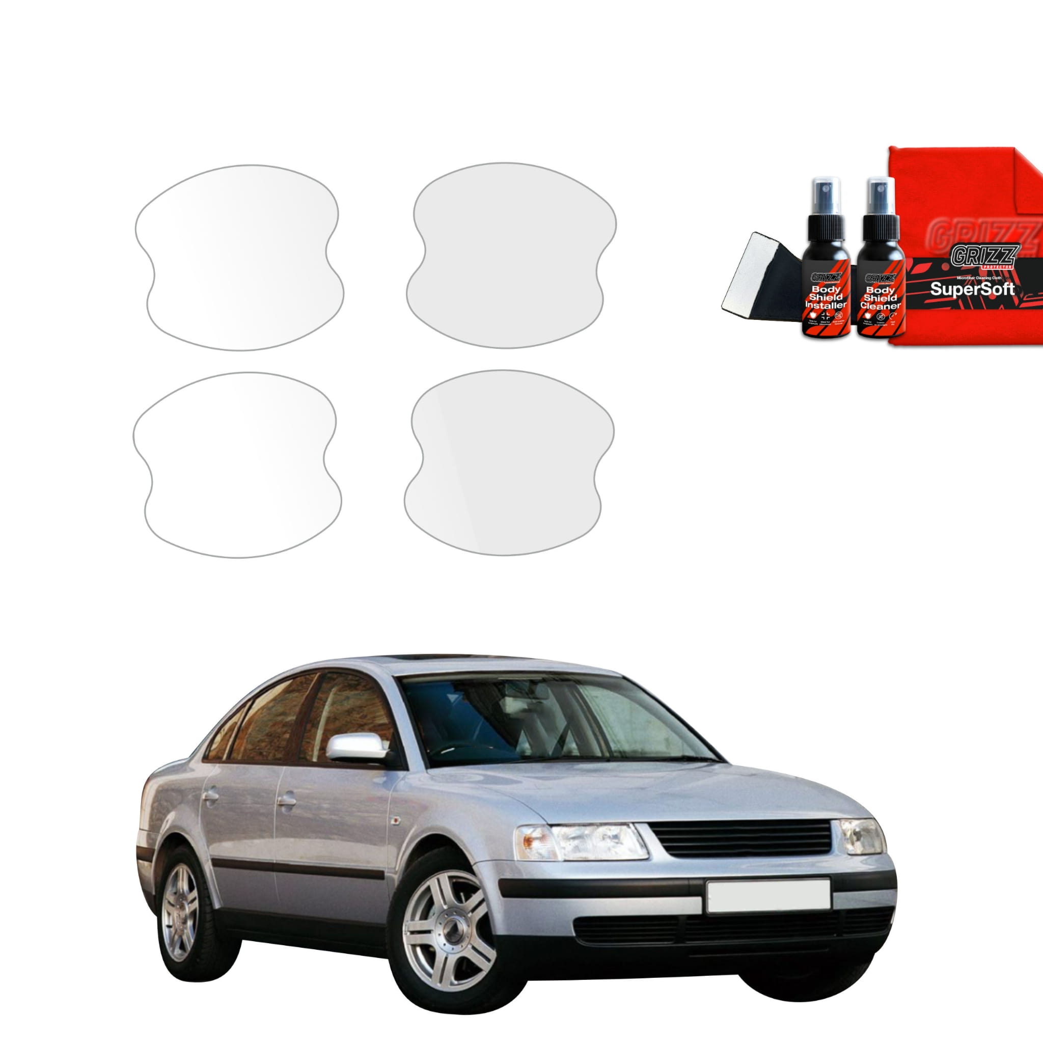4w1 Folia ochronna pod klamki Grizz Protector do Volkswagen Passat B5 Sedan (1996-2000)