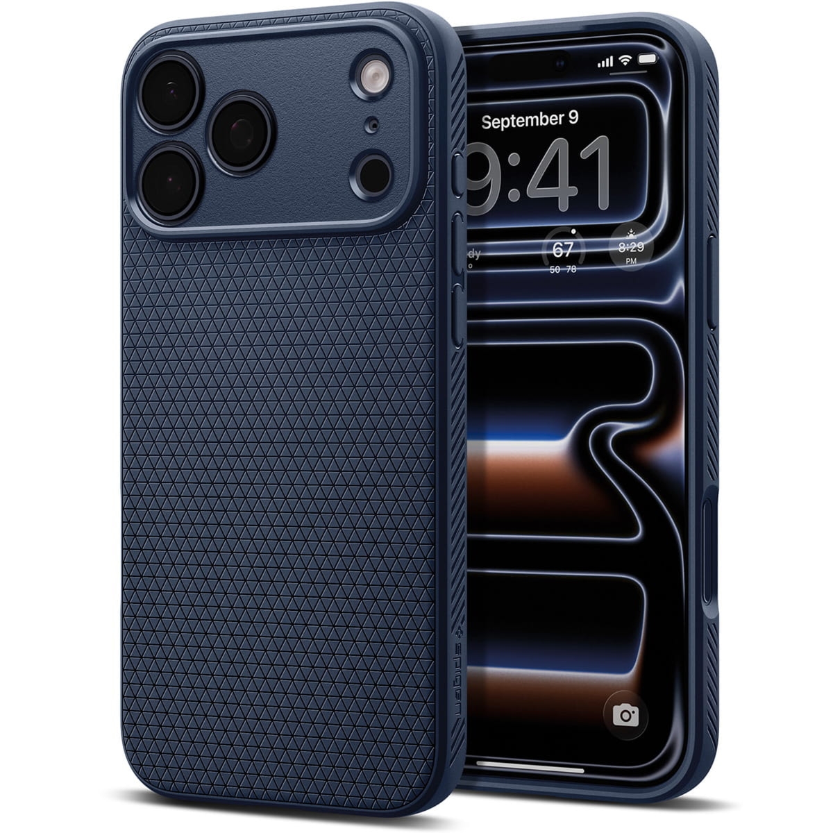 Etui Spigen Liquid Air do iPhone 17 Pro, granatowe