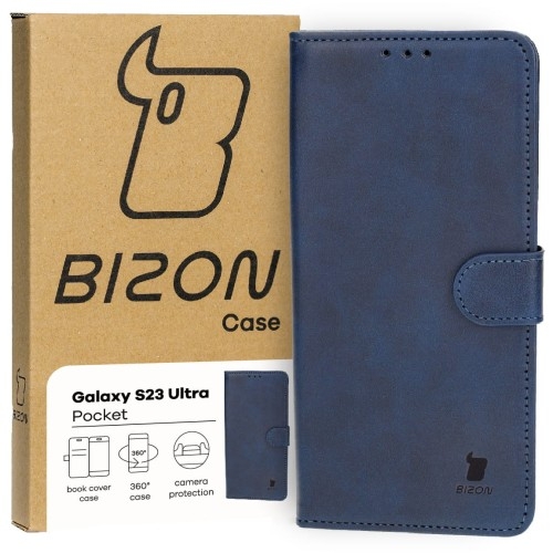 Image of Etui Bizon Case Pocket do Samsung Galaxy S23 Ultra, granatowe