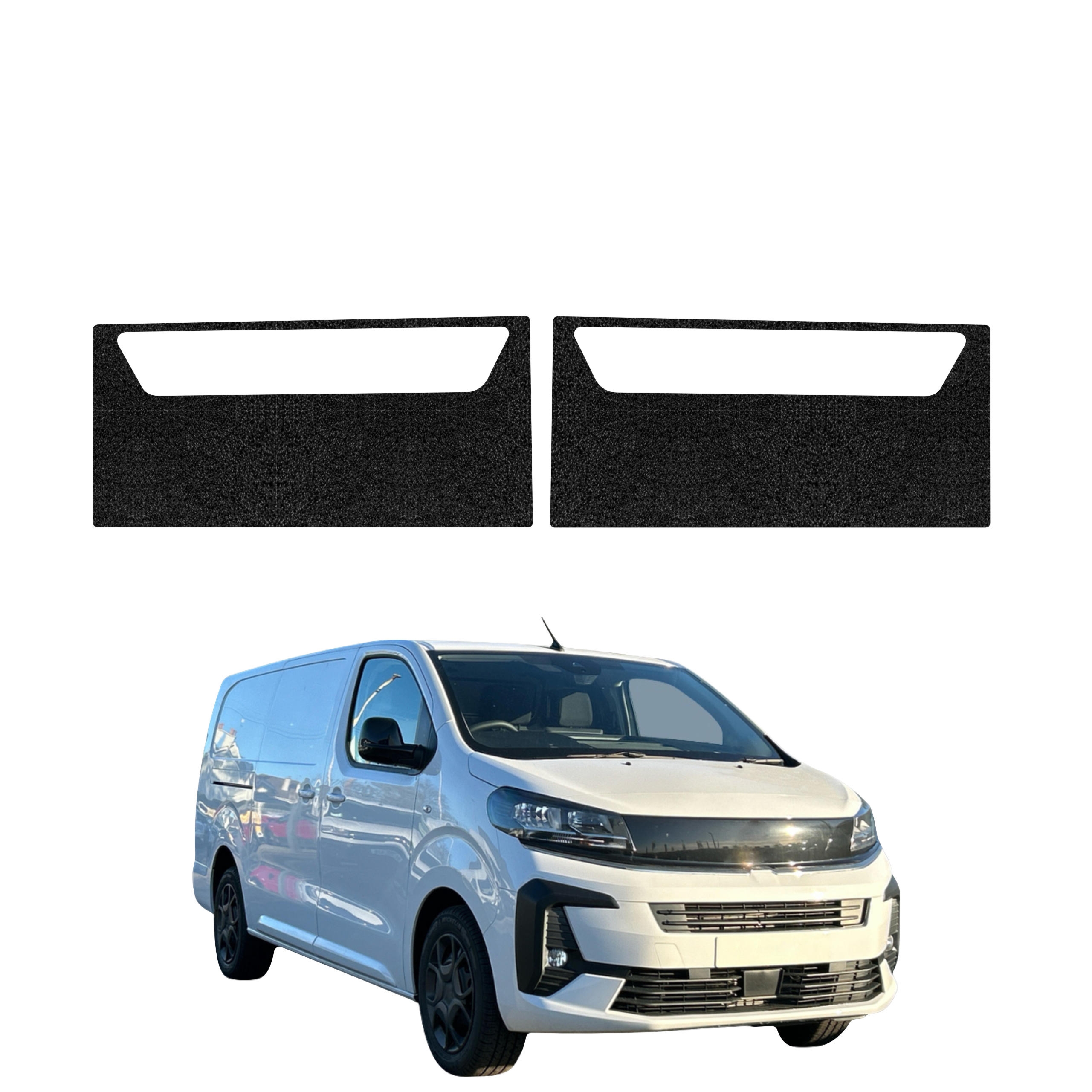 2w1 Czarna powłoka techniczna Grizz Protector na przednie progi Opel Vivaro (2024-2026)