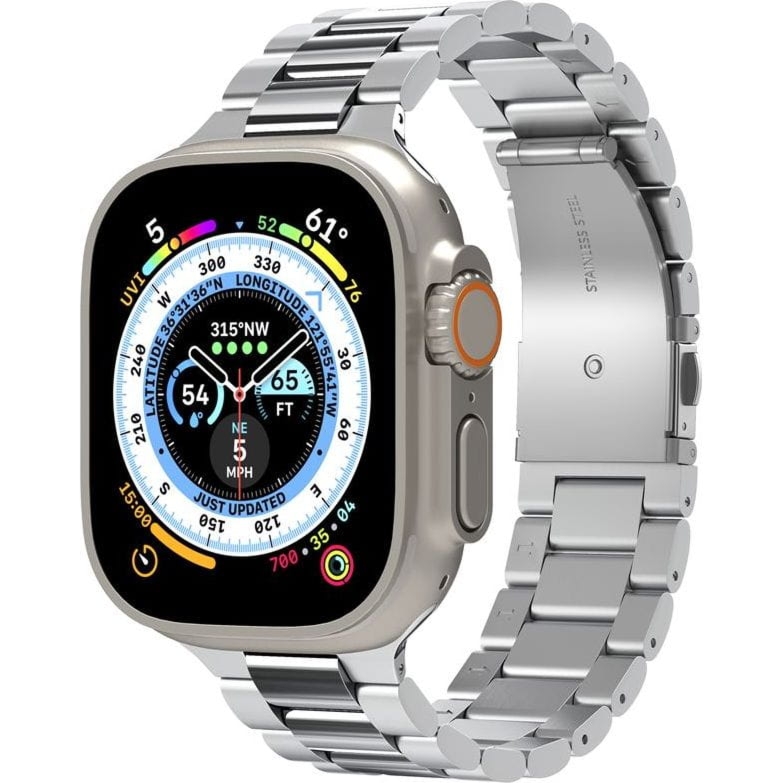 Pasek Spigen Band Modern Fit 316L do Apple Watch 49/46/45/44 mm, srebrny