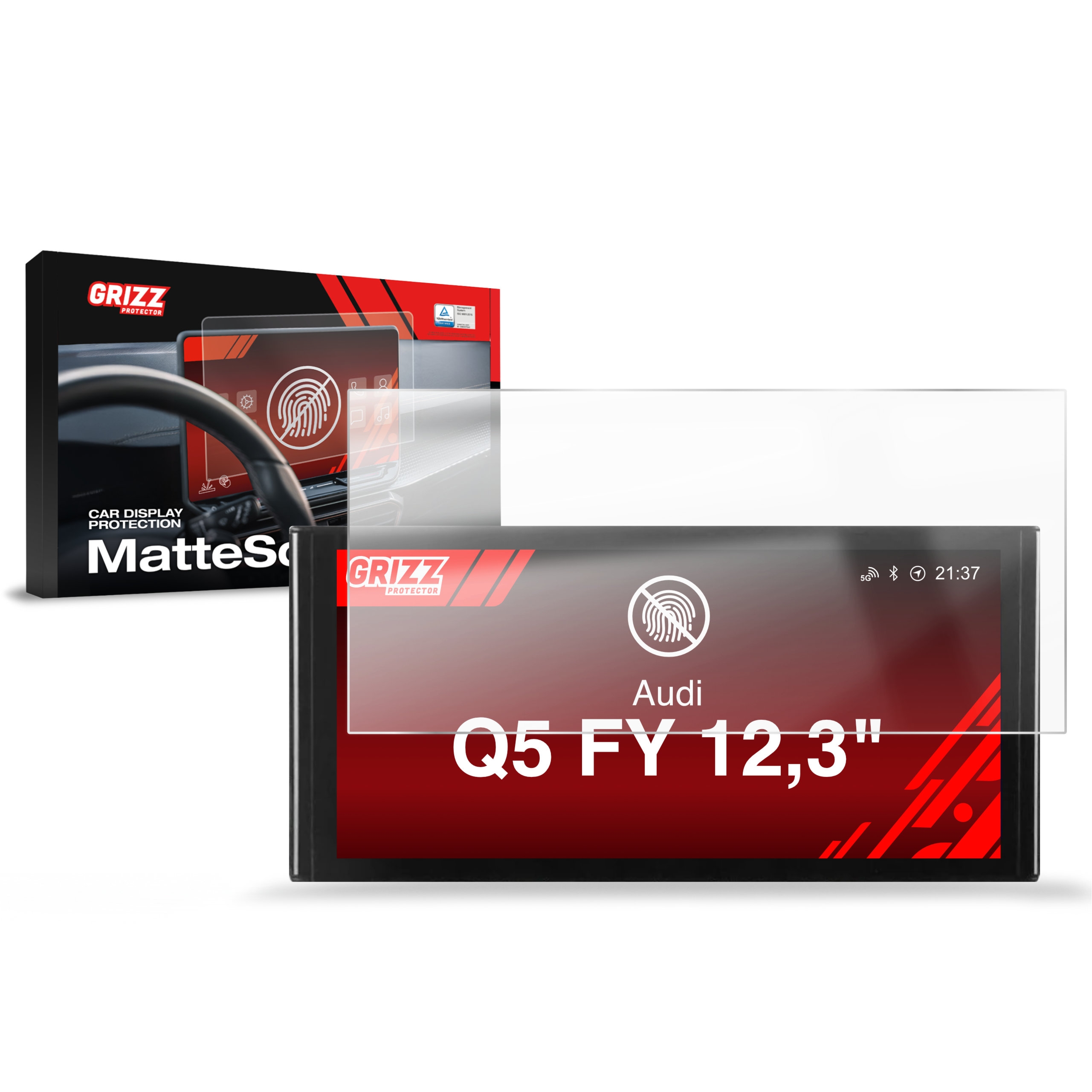 OUTLET: Folia matowa Grizz Protector do Audi Q5 FY Android Radio 12,3″ (2016-2024)
