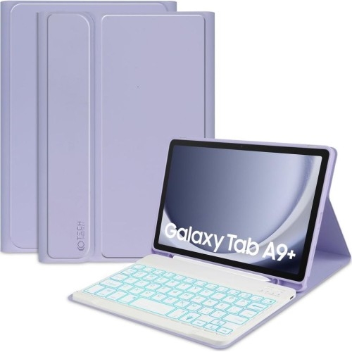 Image of Etui Tech-Protect SC Pen + Keyboard do Galaxy Tab A9 Plus, fioletowe