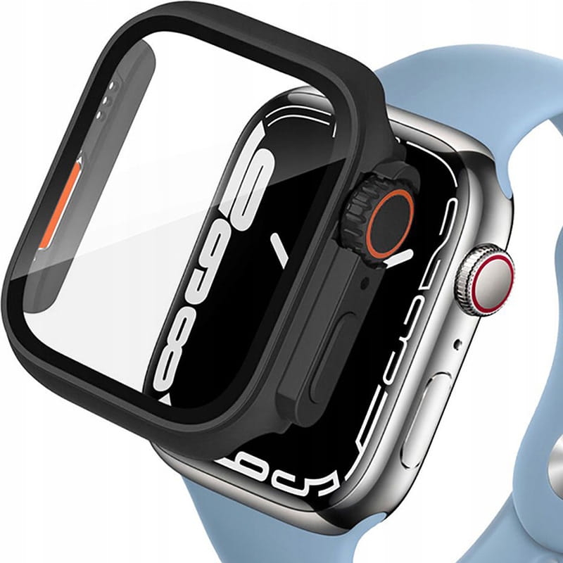 Image of Etui + szkło Tech-Protect Defense360 do Apple Watch 45 mm, czarne