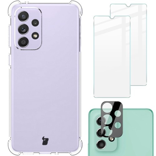 Image of Etui + 2x szkło + obiektyw Bizon Case Clear Pack do Galaxy A33 5G, przezroczyste