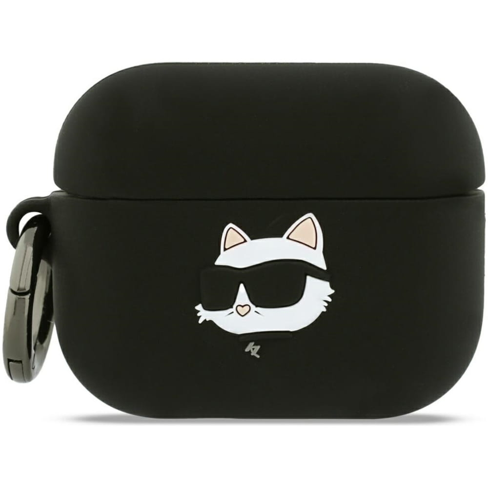 Etui Karl Lagerfeld Silicone Chaupette Head 3D do AirPods Pro 3, czarne