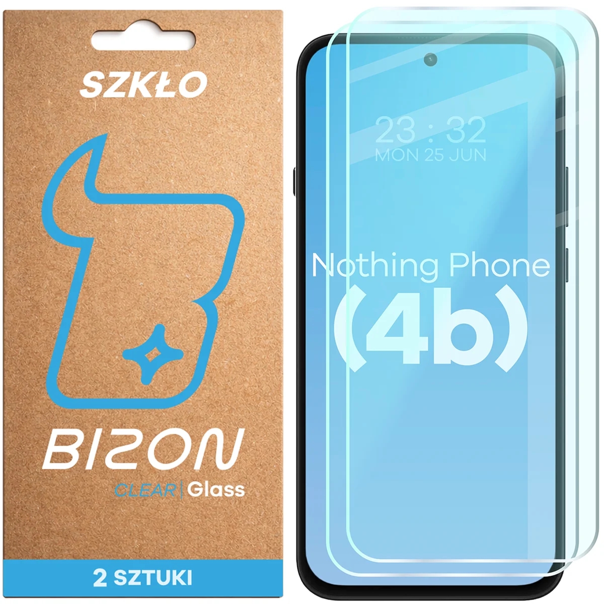 Szkło hartowane Bizon Glass Clear Duo do Nothing Phone (4b), 2 sztuki