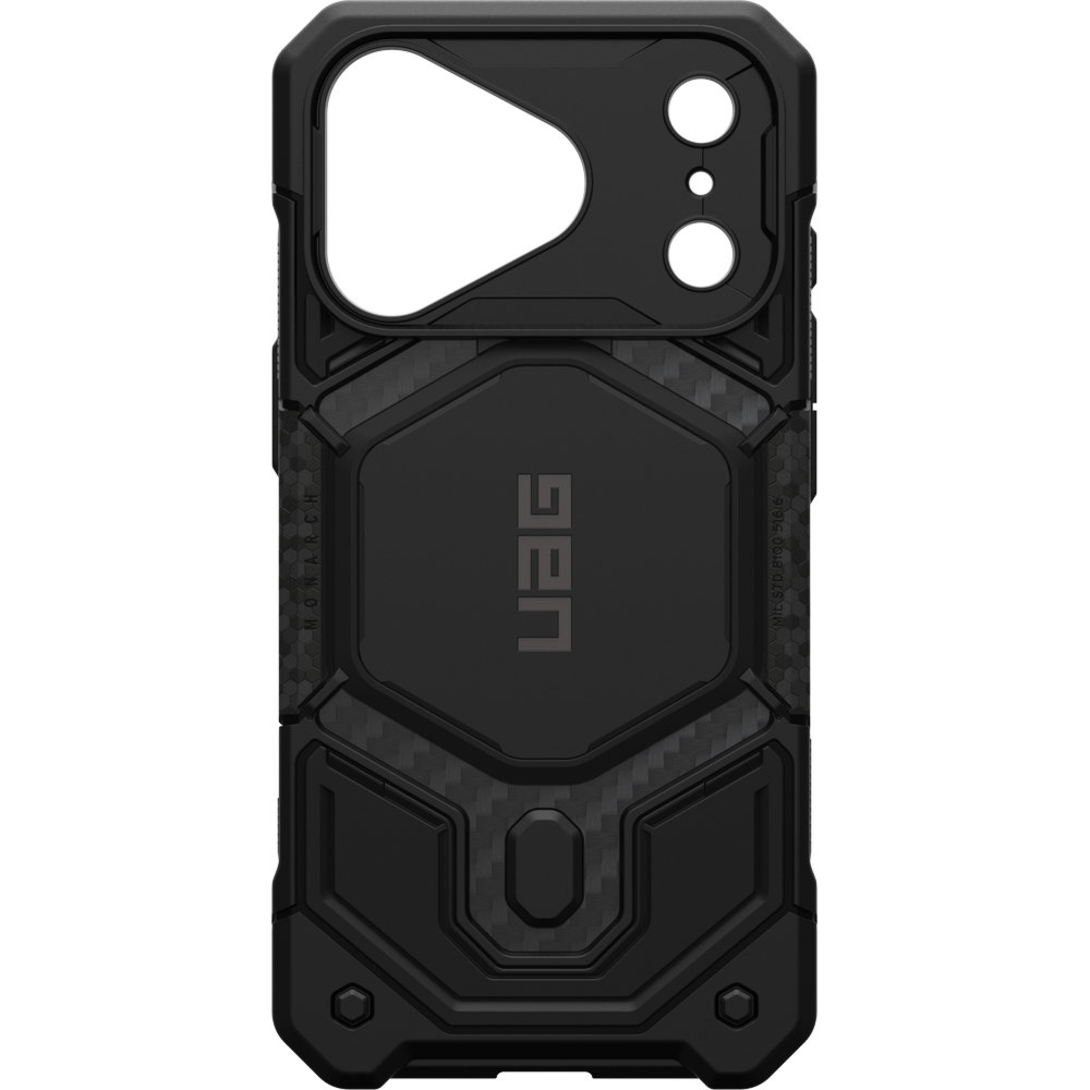 Etui pancerne UAG Monarch Pro Carbon Mag do MagSafe do iPhone 18 Pro / 17 Pro, czarne