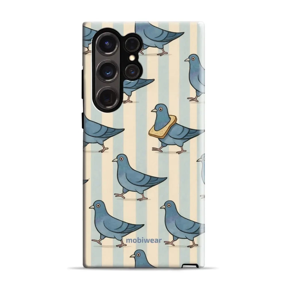 Etui ochronne do Galaxy S23 Ultra, Mobiwear Elite Pro, błękitne gołębie