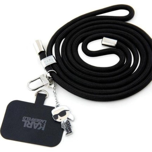 Image of Smycz do telefonu Karl Lagerfeld Universal Crossbody / sznurek, czarny