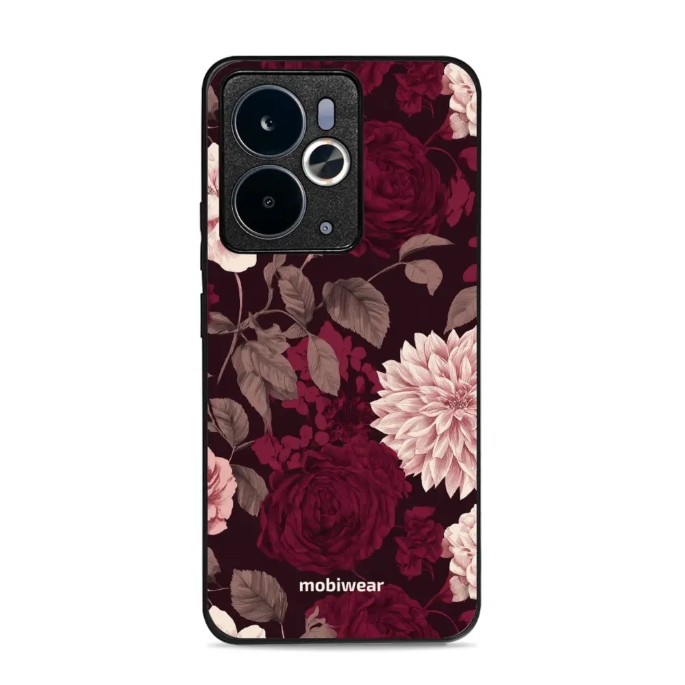 Etui ochronne do realme 14T 5G, Mobiwear Glossy Case, wino i dalie