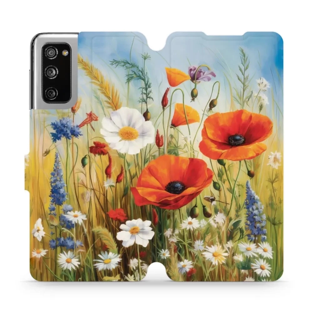 Etui z klapką do Galaxy S20 FE, Mobiwear Book, łąkowe kwiaty