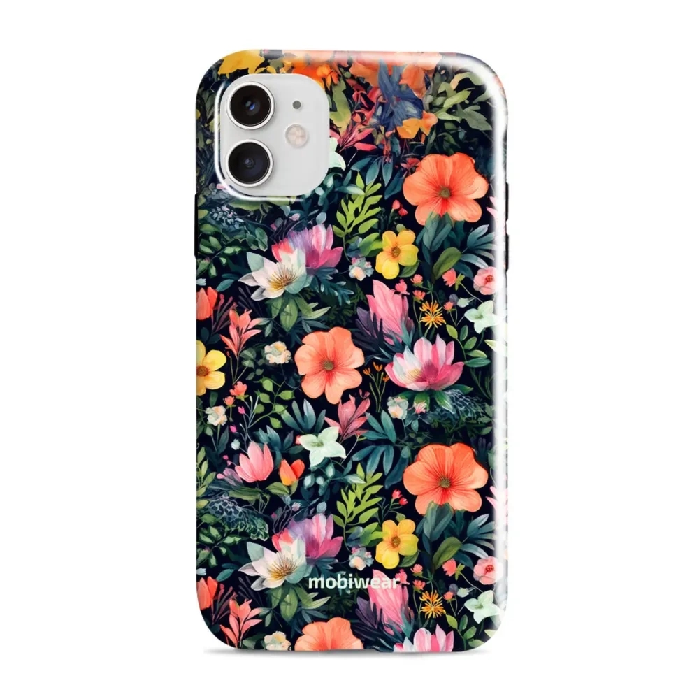 Etui ochronne do iPhone 11, Mobiwear Elite Pro, kolorowo-kwieciste