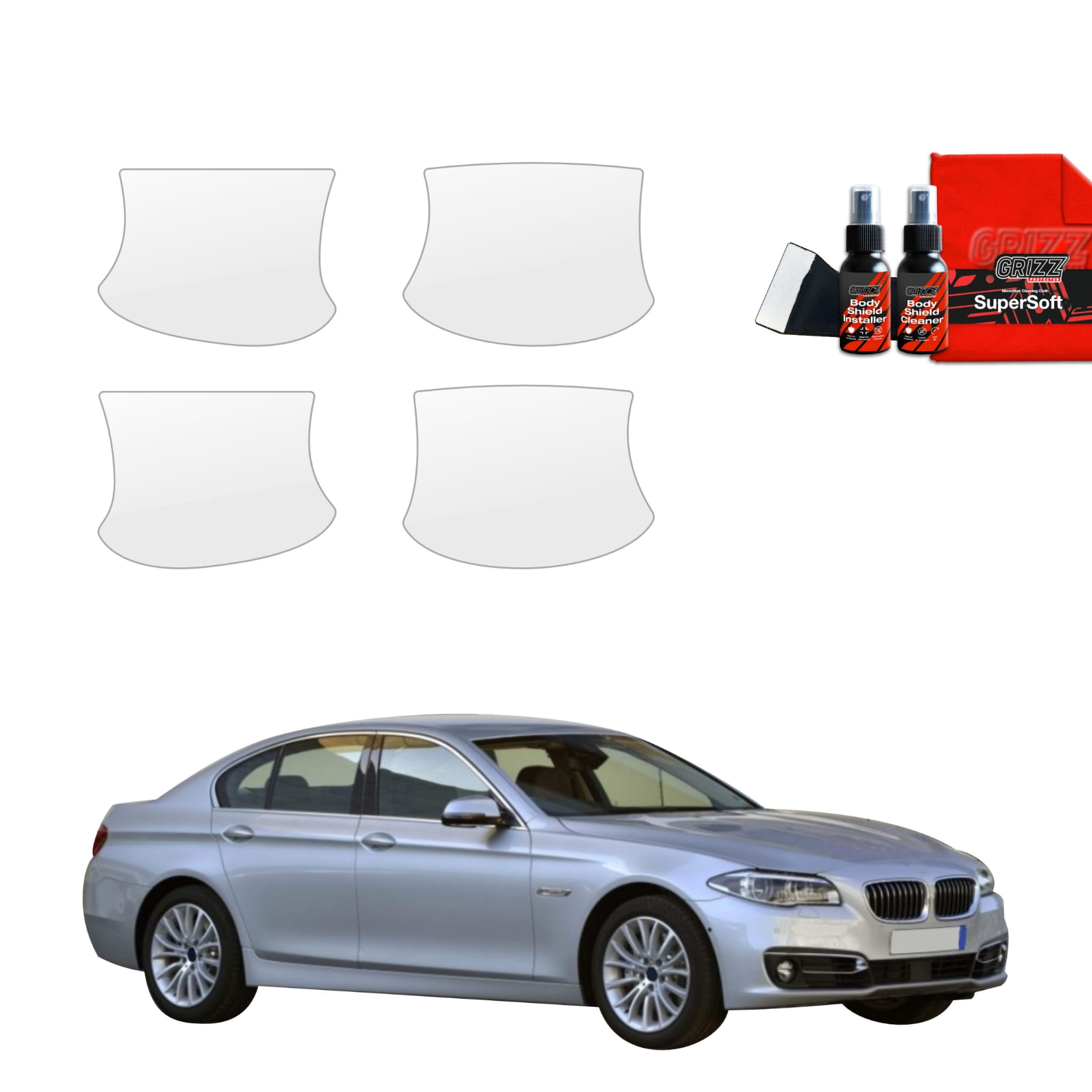 4w1 Folia ochronna pod klamki Grizz Protector do BMW 5 F10 Sedan LCI (2012-2017)