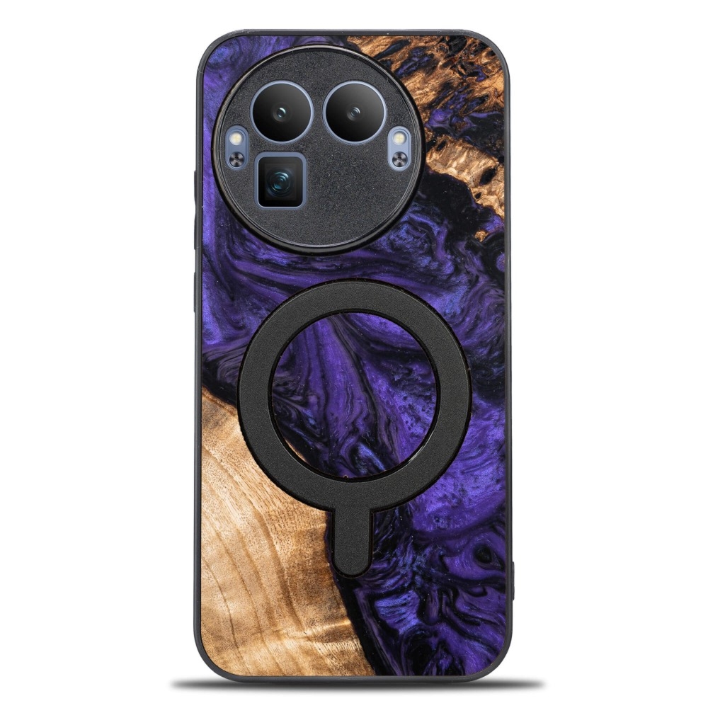 Drewniane etui do Realme GT 8 Pro, Bewood Unique Violet do MagSafe