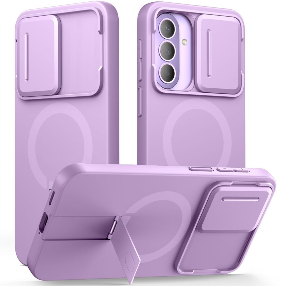 Etui z osłoną aparatu Tech-Protect Kevlar Aura do Galaxy A57 5G do MagSafe, fioletowe