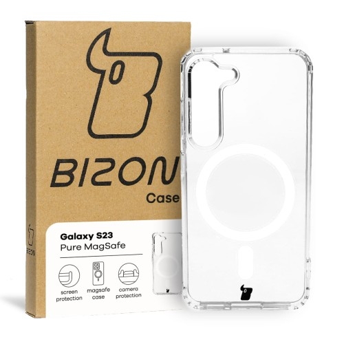 Image of Etui Bizon Case Pure MagSafe do Galaxy S23, przezroczyste