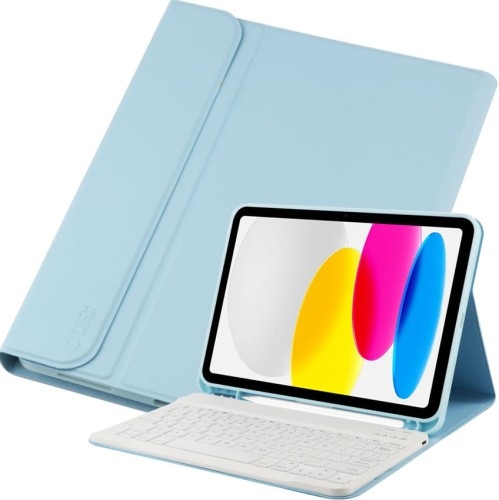 Image of Etui z klawiaturą Tech Protect SC Pen + Keyboard do iPad 10 10.9 2022, jasnoniebieskie