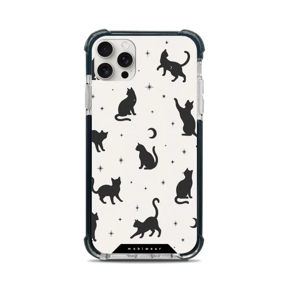 Etui ochronne do iPhone 11 Pro Max do MagSafe, Mobiwear Elite Bumper, kocia noc