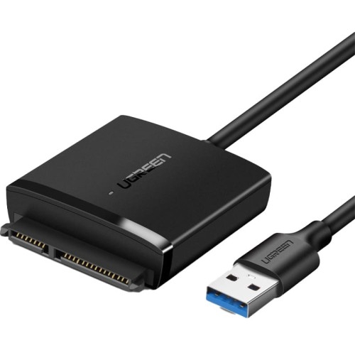 Image of Adapter Ugreen USB-A 3.0 do dysku SATA 2,5 / 3,5'', SSD, HDD, czarny