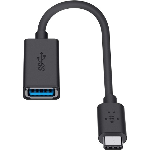 Image of Kabel Adapter Belkin Connect USB-C (M) do USB-A (F) 13cm, czarny